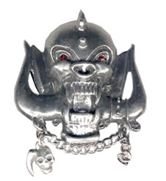 Motorhead 3-D Warping buckle